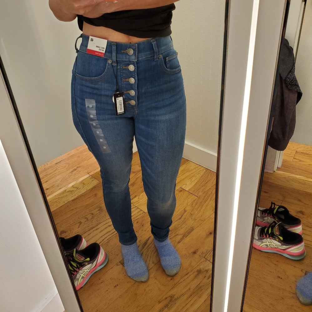Express Button Fly Hyper Syretch Skinny Jean - Picture 3 of 10